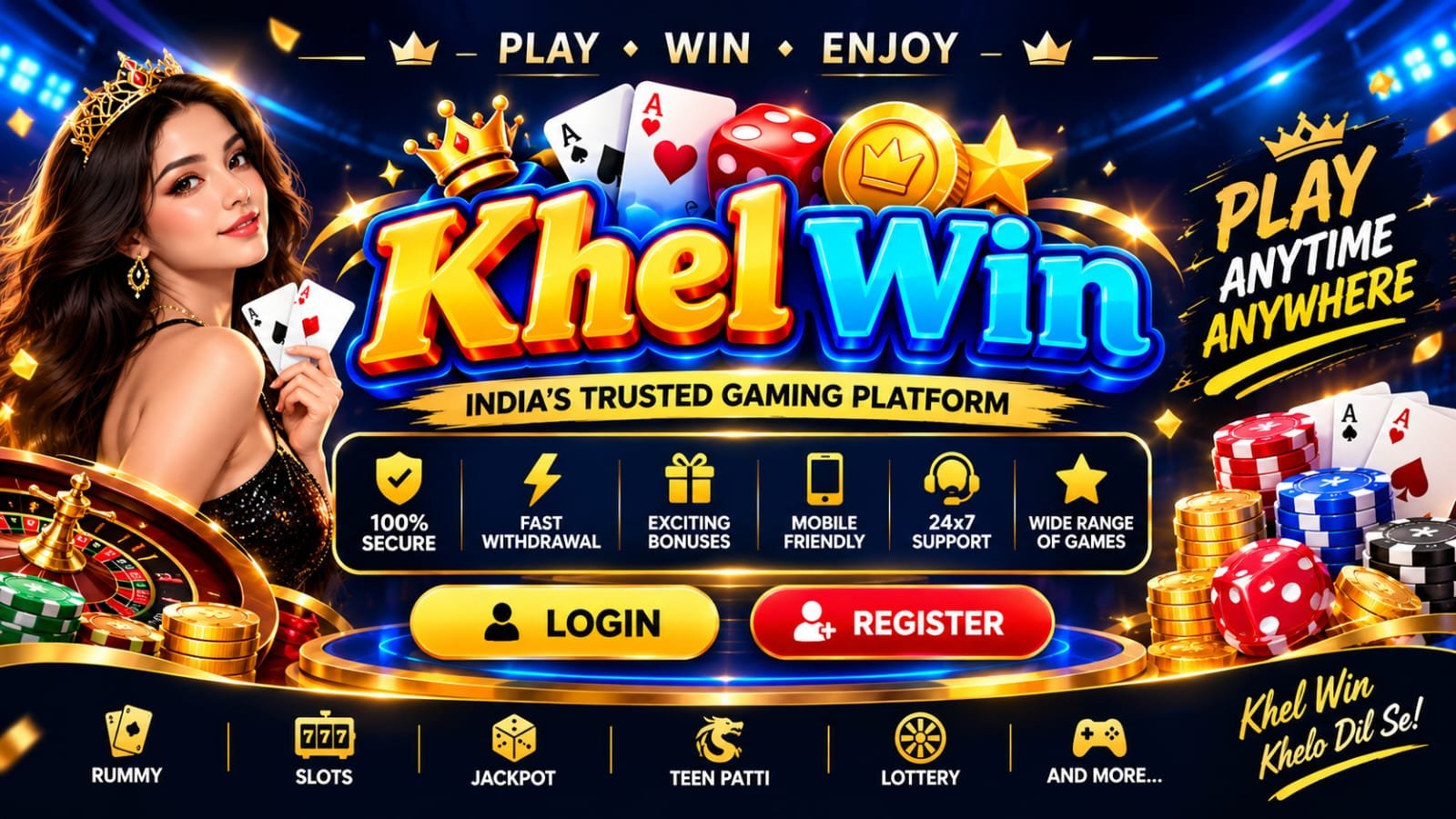 Khel Win - India's Trusted Online Gaming Platform Banner